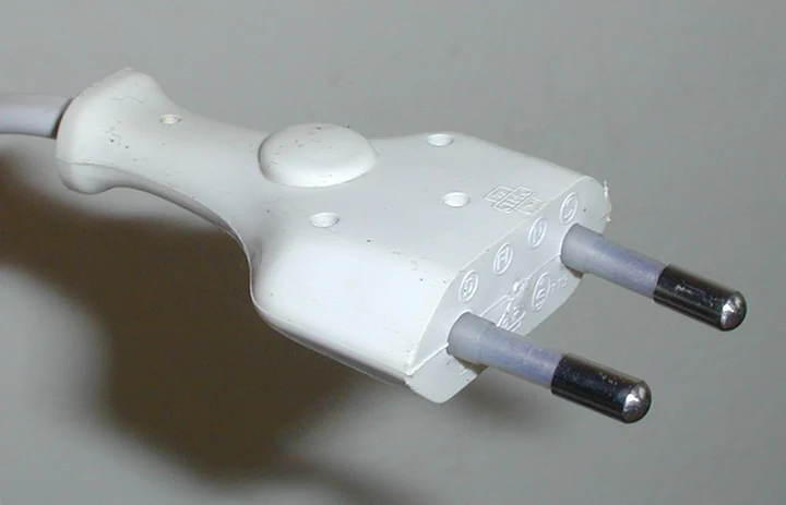 Type C plug (Europlug) with two round pins