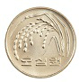 50 won coin, front